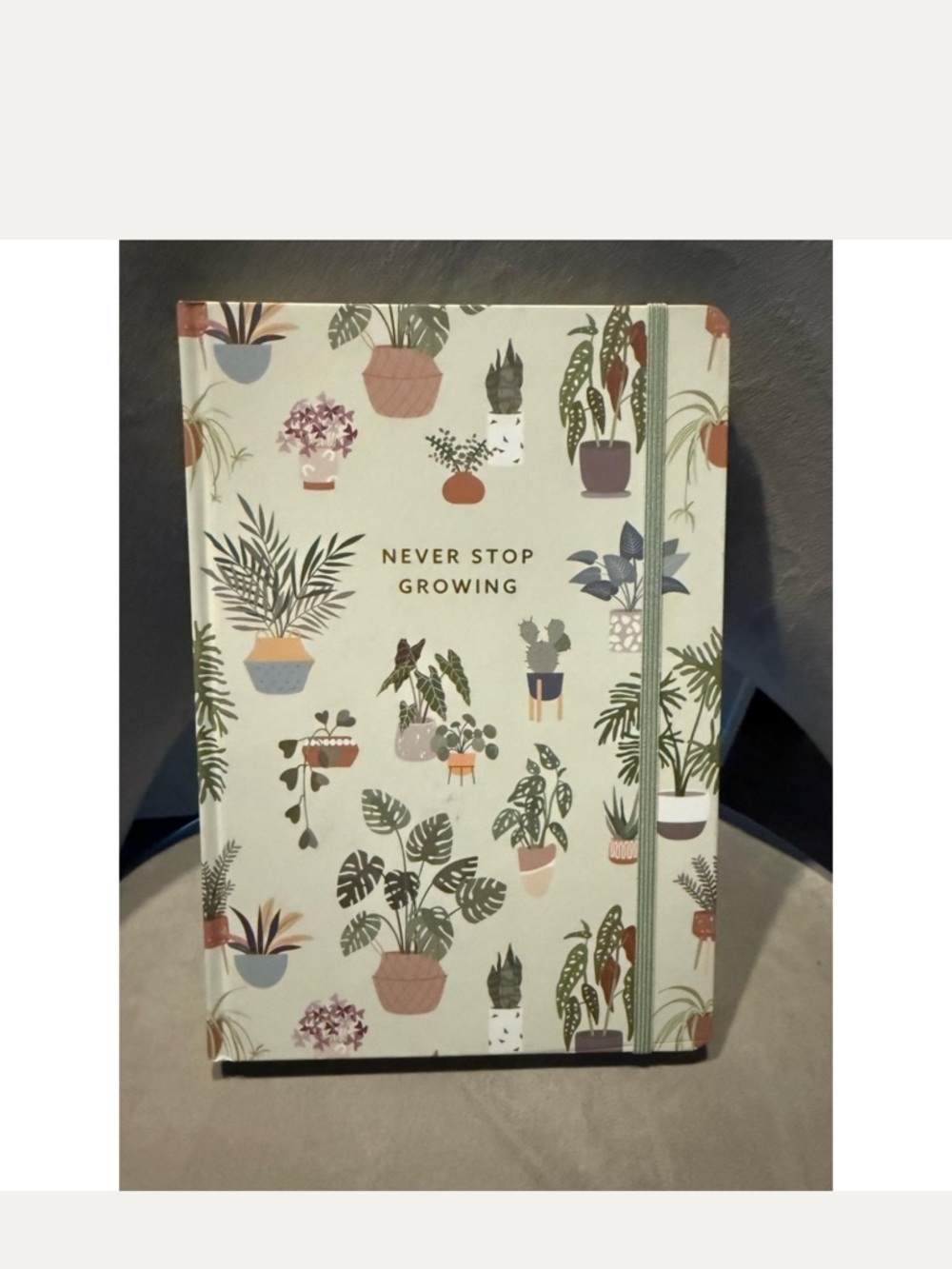 Threshold Never Stop Growing Botanical Journal - Cream & Green